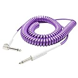 Rayzm Cable de Guitarra bobinado,Cable de Instrumento de 5 Metros en Espiral para...
