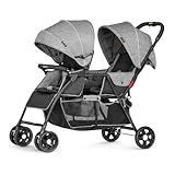 besrey Silla de Paseo Gemelar Plegable, Carro Gemelar hasta 20kg, Ligera y Compacta,...