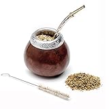 balibetov Kit Mate Argentino - Set de Mate de Calabaza Natural Hecho a Mano en Argentina -...