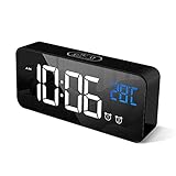 HOMVILLA Reloj Despertador Digital con Pantalla LED de Temperatura, Alarma de Espejo...