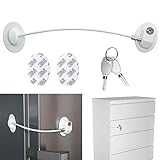 Cerraduras de Seguridad con llaves para armarios, neveras y congeladores, con 2 llaves,...