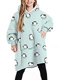 Adisputent Sudadera Manta para Niños Niñas Manta Polar con Capucha de Gran Tamaño para...
