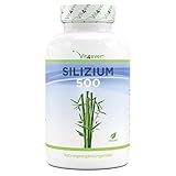Silicio - 180 cápsulas con 500 mg de silicio orgánico al día - Premium: Extraído...