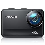 WOLFANG Cámara Deportiva GA400 4k 60FPS 24MP, 8M Barebones Cámara Deportiva con Pantalla...