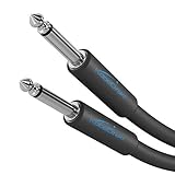 KabelDirekt – Cable para Instrumentos/Cable para Guitarra Mono, de 6,3mm – 3m –...