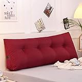 MOFLYS Cojín de Cuña Triangular Almohada de Respaldo de Cama de Lino con Funda Lavable...