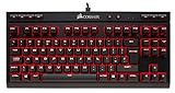 Corsair K63 - Teclado mecánico Gaming (Cherry MX Red, retroiluminación LED roja, QWERTY...