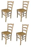 t m c s Tommychairs - Set 4 sillas Venezia para Cocina y Comedor, Estructura en Madera de...