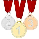 Kleintober Medallas para niños y Adultos | Juego de medallas de Oro, Plata y Bronce para...