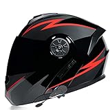 Bluetooth Casco Moto Modular Doble con Doble Visera en Integrado de Intercomunicación...