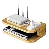 Hggzeg Caja de Almacenamiento de enrutador WiFi, Soporte de TV Flotante, Estante de...