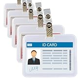 Porta tarjetas identificativas, pack de 5 unidades, de plÃ¡stico ultra resistente, fundas...
