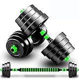 BCBIG Mancuernas ajustables Set 2 en 1 con Pesas Barra De Dumbbell con Recta Barras para...