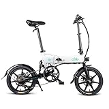 FIIDO D2S Bicicleta elÃ©ctrica plegable, 16 pulgadas, 60 km, aleaciÃ³n de aluminio,...