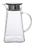 Tetera Tetera de vidrio Tetera Tetera 1300Ml Tetera con tapa de colador de acero...