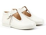 Pepitos de niño de Piel Color Beige. Marca AngelitoS. Modelo 503. Calzado Infantil Hecho...