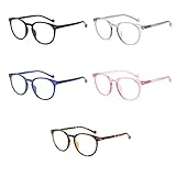 Gafas de Lectura para Hombres y Mujeres Pack de 5, Anti-luz Azul Lectores de Ordenador,...