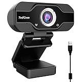 Aiglam Webcam, Webcam PC 1080P Cámara Web de Alta Definiciócon micrófono Reductor de...