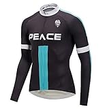 'Pro Cycling Jersey de Team Bianchi Azul Styled de manga larga camiseta tirantes Kit Ondas...