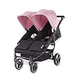 Baby Monsters Carrito gemelar + Capotas Easy Twin 3S Light (Milkshake) - Silla de paseo...