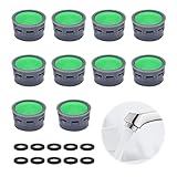 Pack de 10 ventiladores de grifería con junta de 10 piezas, filtro de grifo, limitador de...