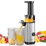 Cold Press Extractor de Jugo Slow Juicer, 240W Extractor de Vegetals y Jugos con Función...