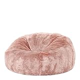 Icon Hacienda Piel Sintética de Lujo Puff, Rosa Claro, 85cm x 50cm, Recogido a Mano...