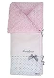 Saco Arrullo para Bebés Personalizado – Convertible en mantita con Nombre o Iniciales -...