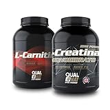 Suplementos para Ganar Masa Muscular - Pack de Creatina y Carnitina en Cápsulas -...