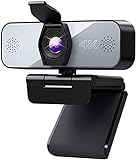 Webcam con Microfono,Yoroshi 4k CÃ¡mara PC con Clip Giratorio Cubierta de Privacidad,...