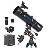 Celestron AstroMaster 130EQ-MD, Telescopio con Motor para Seguimiento Automático, Azul