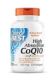 Doctor's Best, High Absorption CoQ10 ( CoQ10 de Alta Absorción con Bioperina ), 100 mg,...