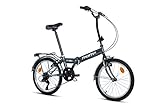 Moma Bikes Bicicleta Plegable Urbana STREET, SHIMANO 6v, Ruedas de 20'