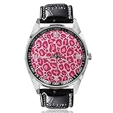 Relojes de pulsera de cuarzo con patrÃ³n de leopardo, para mujeres y hombres, relojes de...