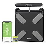 FIAR Bascula Grasa Corporal y Muscular - Bascula de Baño Digital Inteligente Bluetooth...
