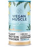ProteÃ­na Vegana Vegan Muscle - Sabor Vainilla - Vegan Proteina vegetal de Guisante, Arroz...
