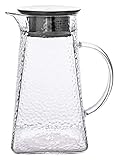 Tetera Tetera Tetera de vidrio Tetera Tetera 1300Ml Tetera con tapa de colador de acero...