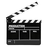 Bewinner 30x25CM Mini Acrílico Clapper Board, Director Scene Film Editing Prop Action...