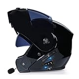 Modular Casco Bluetooth Moto,Casco Moto Abatible con Doble Visera en Integrado,ECE...