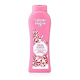 Tulipán Negro Gel de Baño Fresa y Nata, Rosa, Dulce, 650 ml (Paquete de 1)