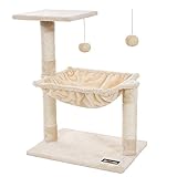 FEANDREA Compacto Árbol para Gatos Rascador con Nido Cuadrado Bola de Juego 70 cm Color...