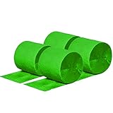 Serpentinas de papel crepé verde-4,5 cm de ancho, 25 m de largo, 12 rollos