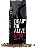 DEAD OR ALIVE Espresso No3 - Café fuerte en grano - Mezcla Italiana extra fuerte - Pura...