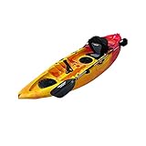 Cambridge Kayaks ES, Zander Rojo con Amarillo Solo Kayak DE Pesca Y Paseo, RIGIDO,