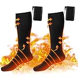 Calcetines calefactables unisex, 4000 mAh, con batería, calentamiento, calentamiento...