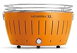 LotusGrill XL LG G435 U O - NARANJA - Barbacoa con baterías y cable de alimentación USB...