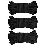 TIMESETL 3 PCS Cuerda de Amarre de Algodón Trenzado Suave Cuerda de Tejiendo, Grueso...