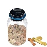 Gvolatee Hucha Electronica Adulto con Pantalla LCD, Automático Contador de Monedas Euros,...