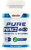 Vaexdar Pure Nac 600 | Acetilcisteina | Nac N-Acetil-Cisteina 600mg | Potente Antioxidante...