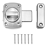 QWORK Cerradura Giratoria de Puerta, Cerrojo Puerta de Seguridad de Acero Inoxidable,...